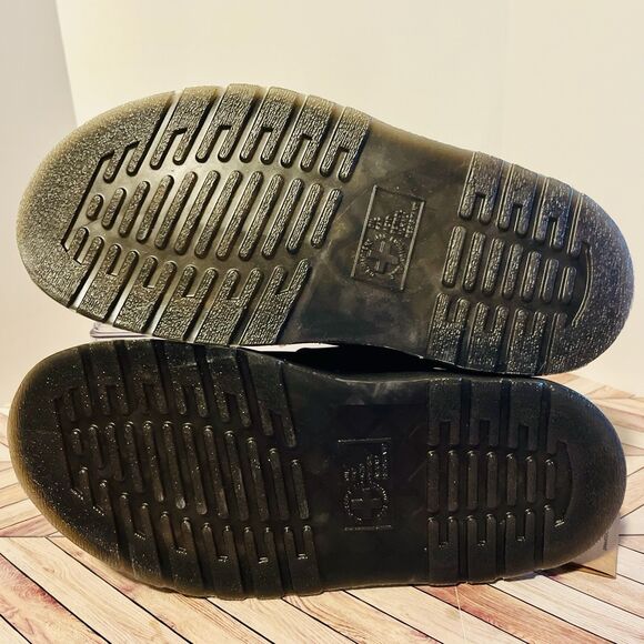 Dr Martens Jorge II Faux Fur Lined Slingback Mules M 4 W 5 Black Leather - Picture 7 of 7